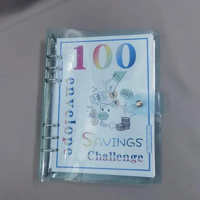 100 Obálky Výzvou Binder 100 Obálky Výzvou Úsporu Peňazí Binder Rozpočtu Spojovacie Súpravy Peniaze Výzvou Binder, Obálky