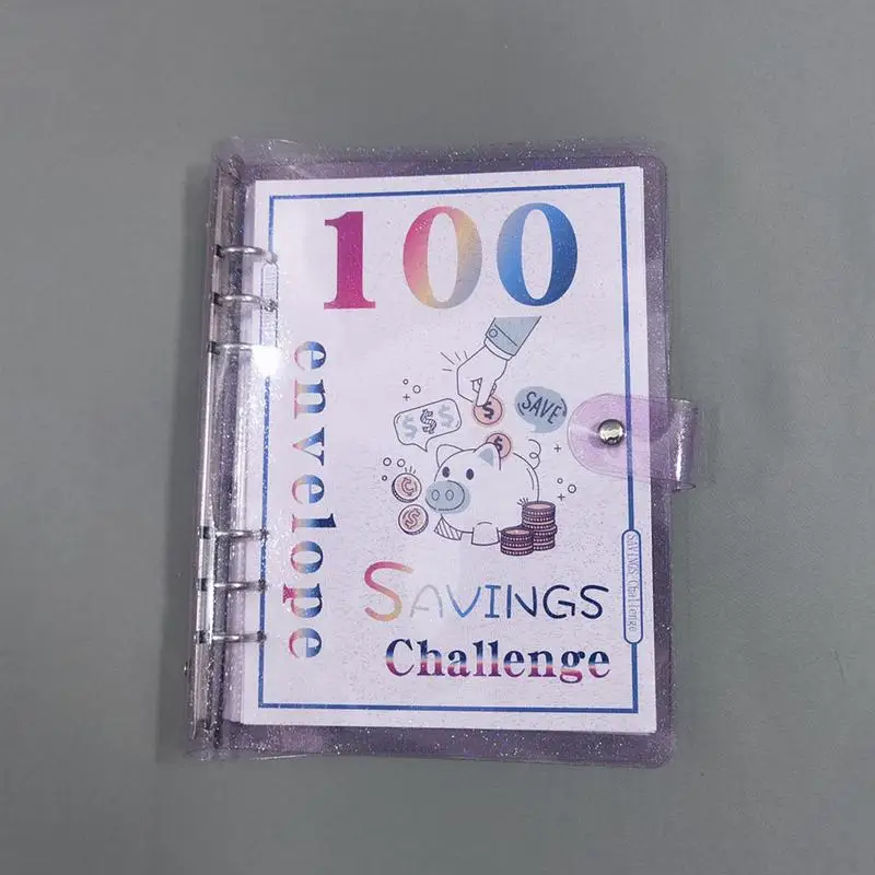 100 Obálky Výzvou Binder 100 Obálky Výzvou Úsporu Peňazí Binder Rozpočtu Spojovacie Súpravy Peniaze Výzvou Binder, Obálky