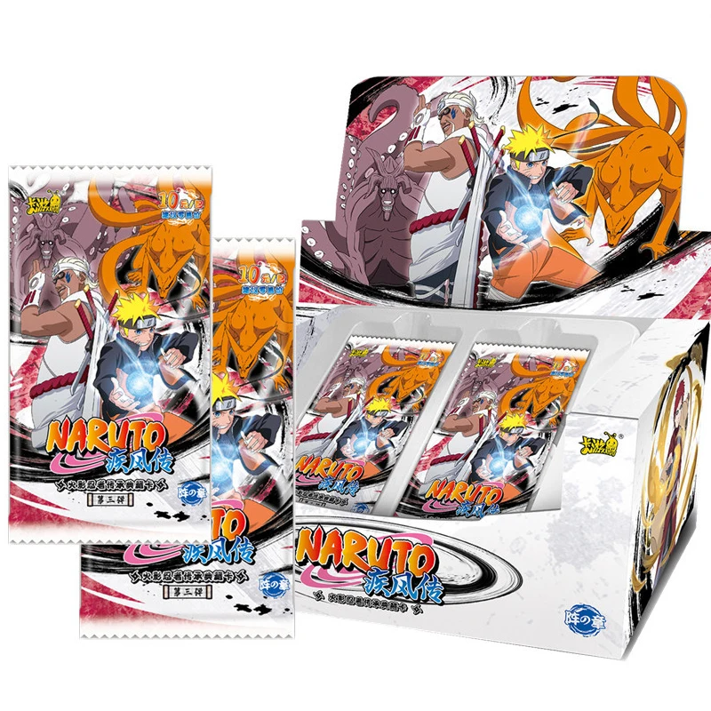 KAYOU Pôvodného Naruto Karty Uzumaki Sasuke Ninja Anime Hry Zbierku Vzácnych Karty Box Flash Kariet Hračka Pre Deti, Christma Darček