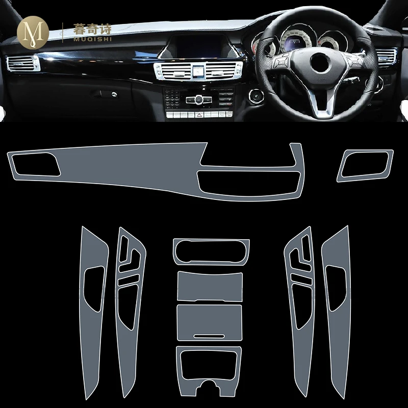 Pre Mercedes-Benz CLS roky 2013-2017 Interiéru Vozidla Klavír rada ochranný film TPU priehľadné samolepiace Farba film Proti poškriabaniu