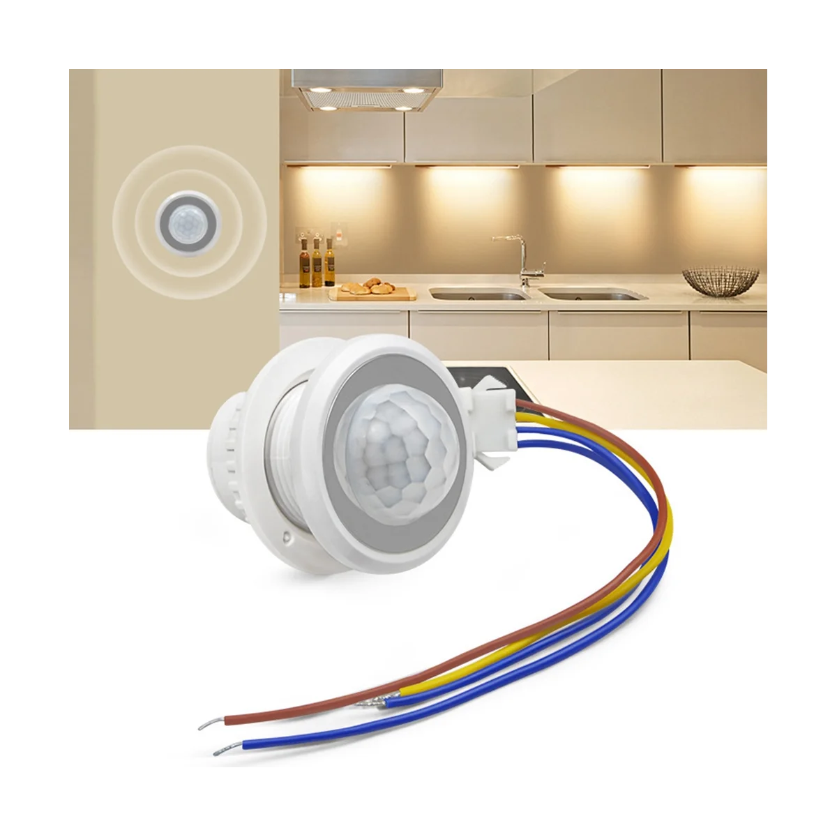 2 ks Motion Sensor, Light Switch 110-220V PIR Snímač Inteligentnej Detekcie Čase Oneskorenia, Nastaviteľné Infračervené Indukčný Detektor