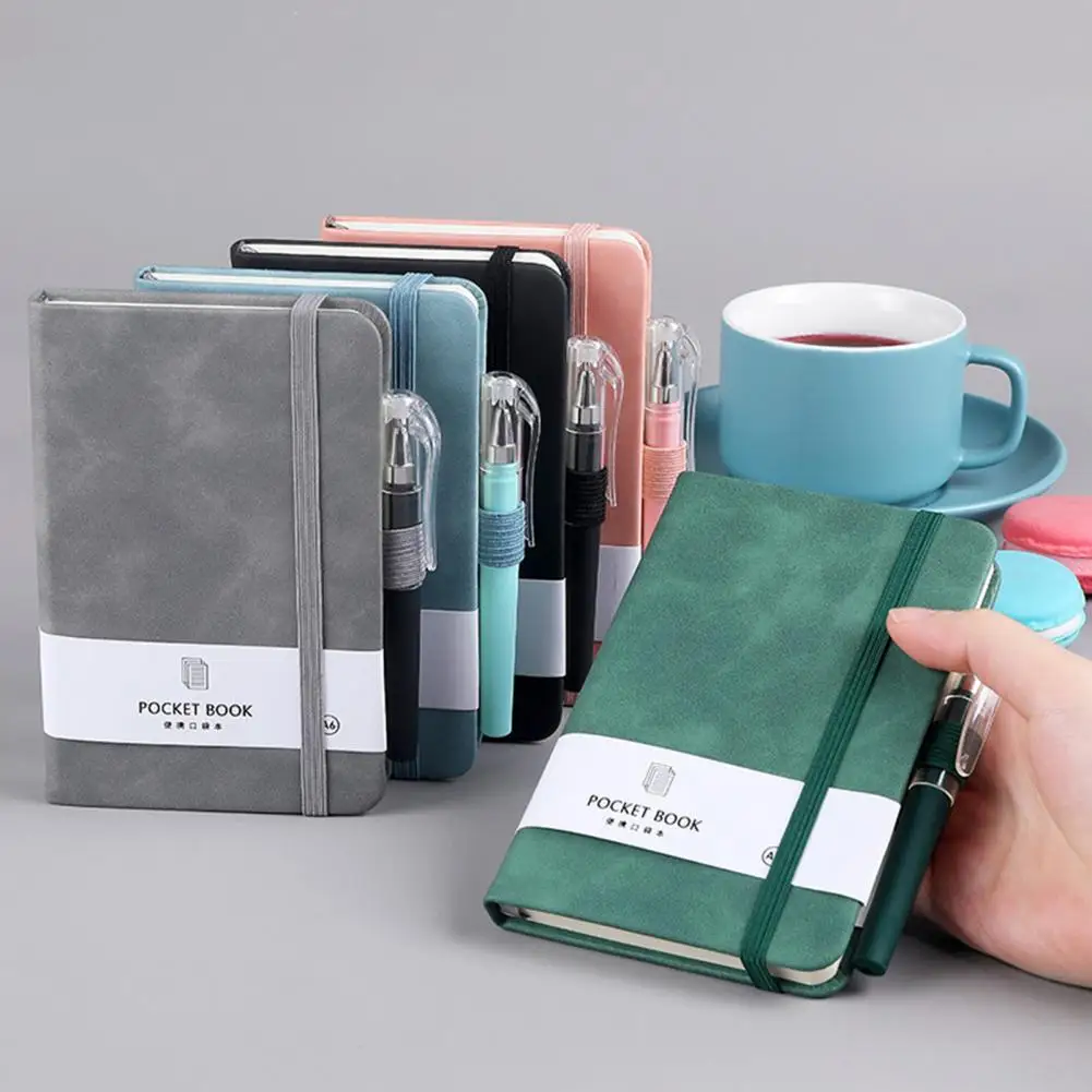Elastický Pás Notebook Štýlové Prenosné Denník Memo Book Set s Elastický Pás Záložku Páse s nástrojmi Dizajn pre Domáce Kancelárske Použitie