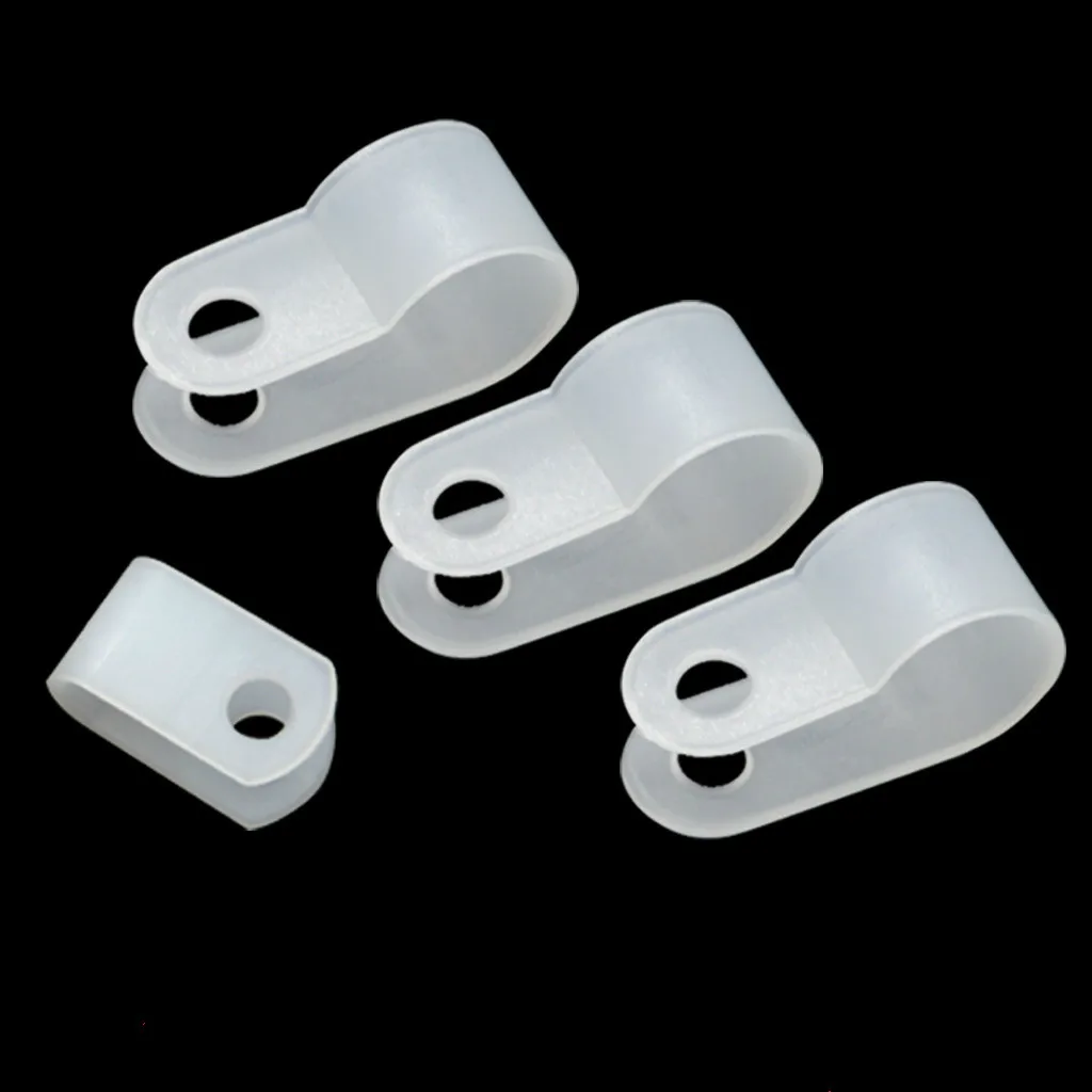100ks 3.3 mm, biely drôtený klip izolácie karty U typu wire klip pevný plastový klip elektroinštalácie pevný Kábel klipy