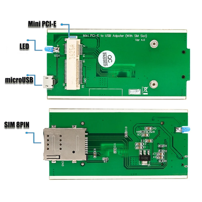 Mini PCI-E slot karty PCI-Express Mini USB Adaptér S SIM Karta, Slot Pre WWAN/LTE/Gsm/Hspa/GPS 3G/4G Bezdrôtové karty Mini Pci-E Karty
