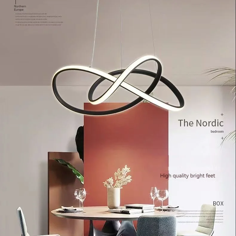 Moderný Prívesok Luster Pre Office Jedáleň, Kuchyňa Hliníkové Lesk Nordic Obývacia Izba Luster Svietidlá