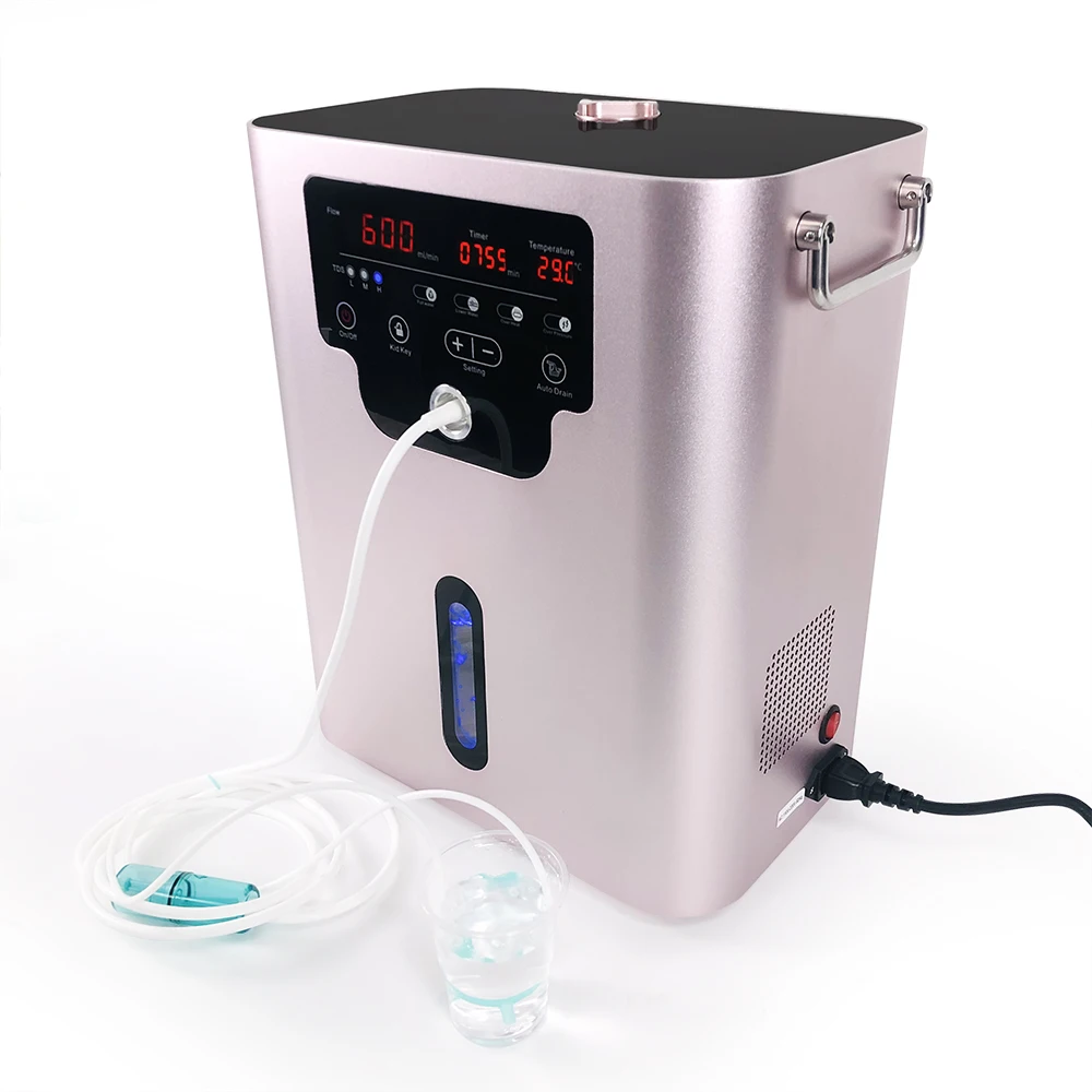 Wellness Použiť Na 99,99% Vysoká Čistota 600 ml/min H2 Generátor SPE PEM Vodíka inhalačnú Liečbu Stroj