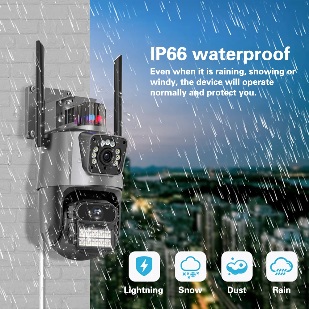 PEGATAH 4MP WIFI PTZ Kamery HD Dual Objektívom, Duálny Displej Vonkajšie Kamery AI Auto Tracking H. 265 Bezpečnostný Dohľad CCTV Kamery
