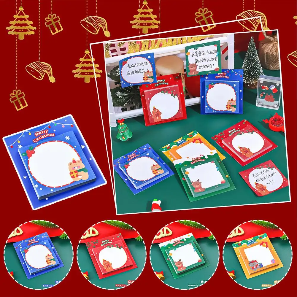 1 Kus Lepiacej Kawaii Vianočné Poznámok Poznámkový Blok Memo Pad Kancelárske Školské Potreby Kancelárske Potreby Nálepky
