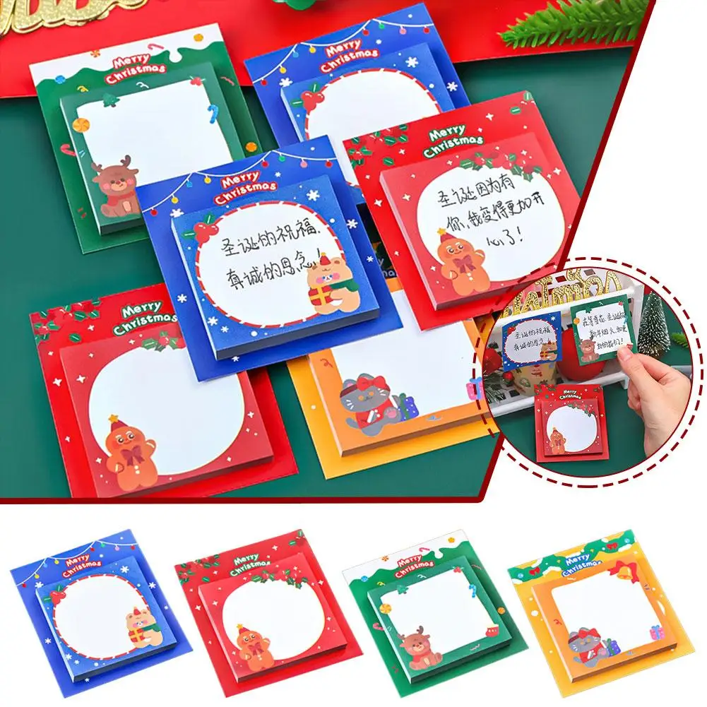 1 Kus Lepiacej Kawaii Vianočné Poznámok Poznámkový Blok Memo Pad Kancelárske Školské Potreby Kancelárske Potreby Nálepky