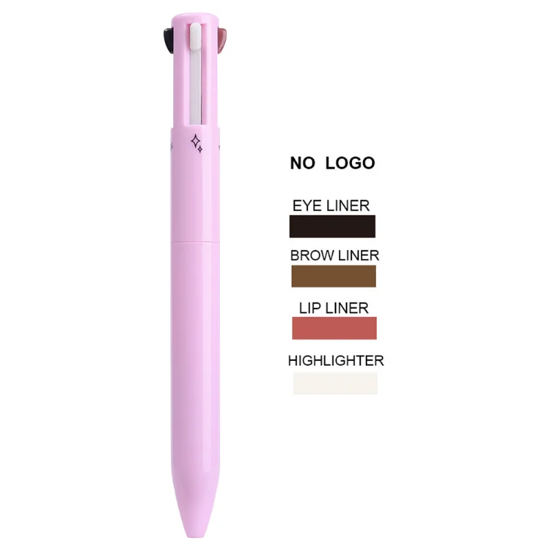 4 V 1 Make-Up Pero Obočie Ceruzka Nepremokavé Lip Liner Zvýrazňovač Kreslenie Oko Obočie Jednoduché Farba Potu Kozmetické Kozmetické Nástroje