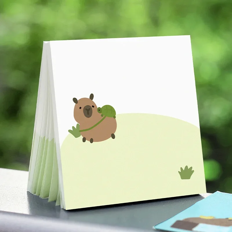 100 Listov Roztomilý Capybara Cartoon Memo Pad Deti Školské Potreby Poznámka Papier Denník, Zápisník Kawaii Papiernictvo Správa Poznámok