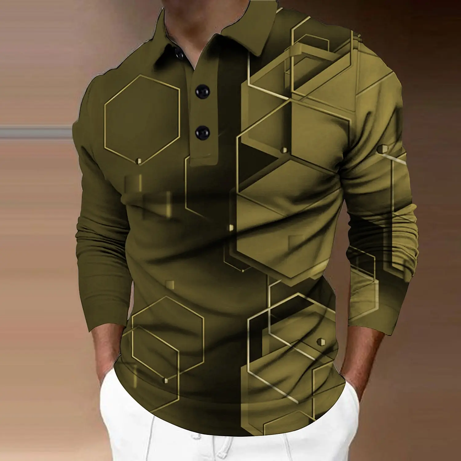 Farebné pánske Polo Tričko pre Mužov Oblečenie Y2k 3D Full Priting Lete Krátky Rukáv Mužov Topy Streetwear Golf Pre Mužov Vonku