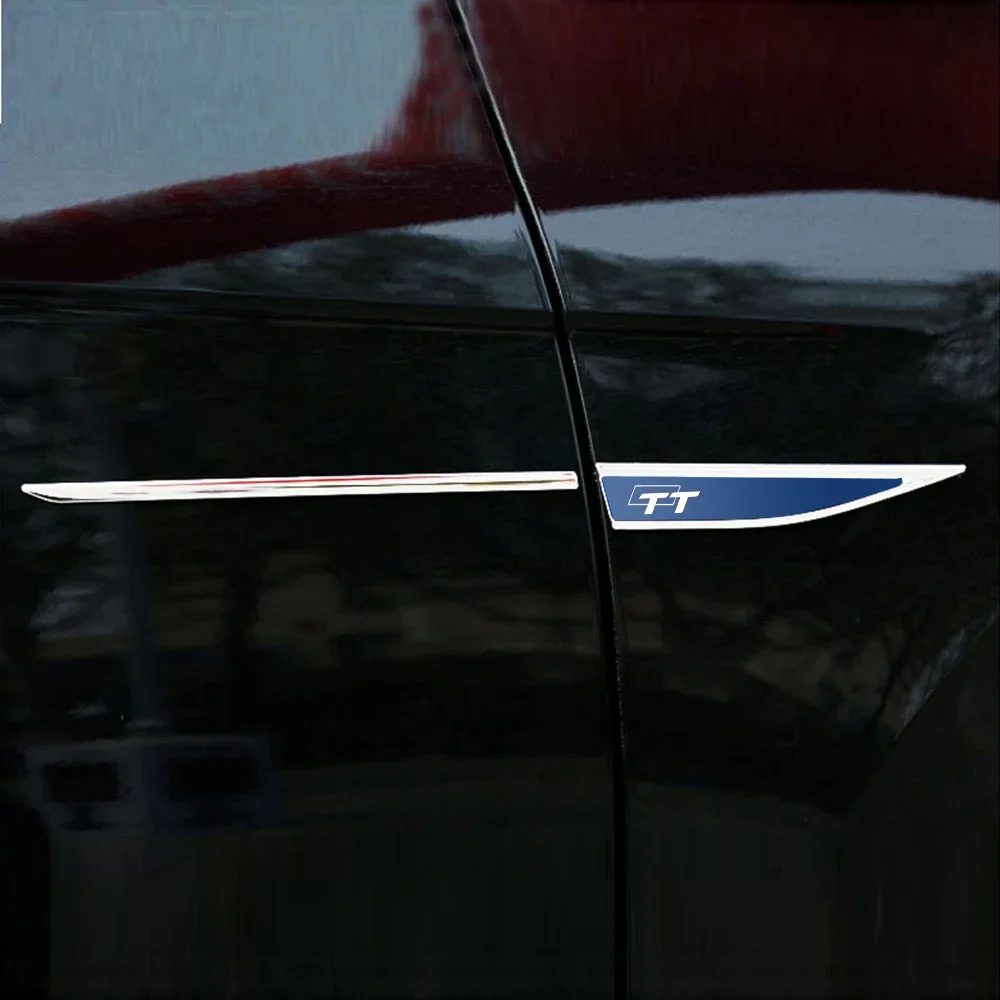 2 ks Kovové Auto Samolepky Upraveného Tela Fender Znak, Odznak Obtlačky Výbava Auta Styling pre Audi TT A2 A3 A4 A6 A1 Q5 Q7 A5 A7 Q2 Q3