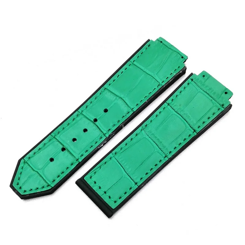 Príslušenstvo hodinky pre HUBLOT Hublot popruh bambusu kožené bočné silikónové spodnej unisex outdoorové športy, priedušná pás 25*19 mm