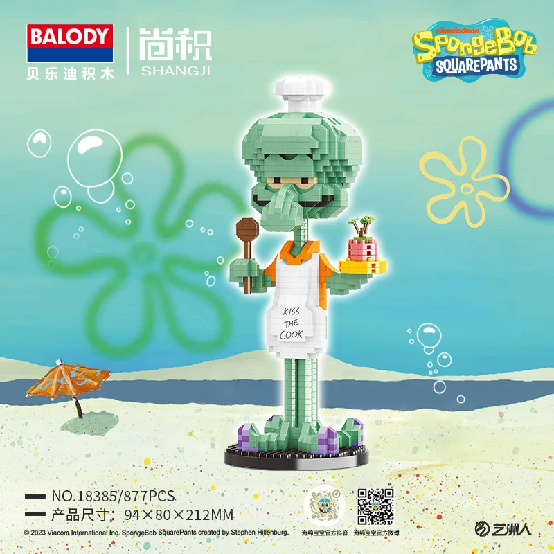 Balody Anime SpongeBob Micro Stavebné Bloky SquarePants Patrick Star Krabs Gary Squidward Chápadlá Model Mini Tehla Obrázok Hračka