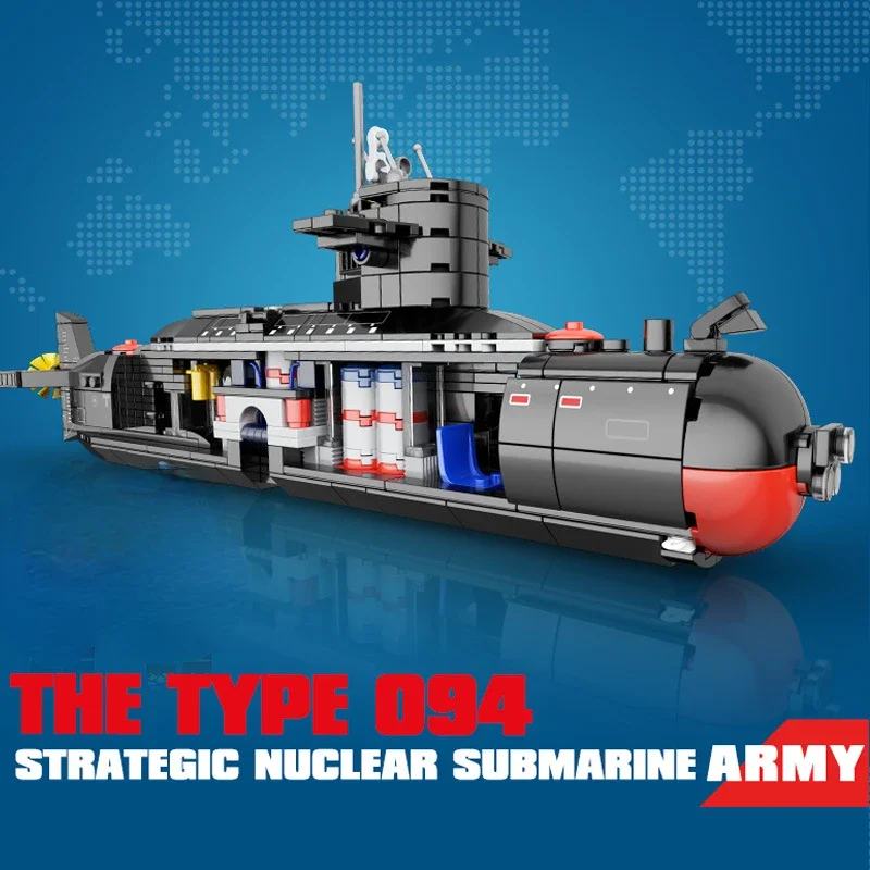 Kompatibilné s lego Jadro Ponorka, Model Stavebné Bloky Simuláciu Vojenských Rakiet Série Zbierku DIY Hračka Pre Deti,
