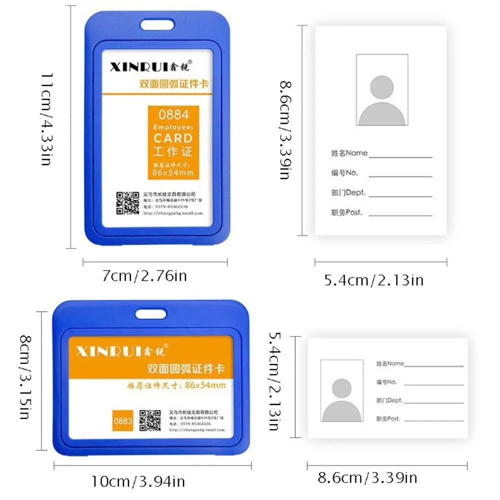 Zaťahovacie plastové Karty kryt Škálovateľné Pevné ID Držiteľa Karty Odznak Meno Držiteľa Karty Odznak Žena