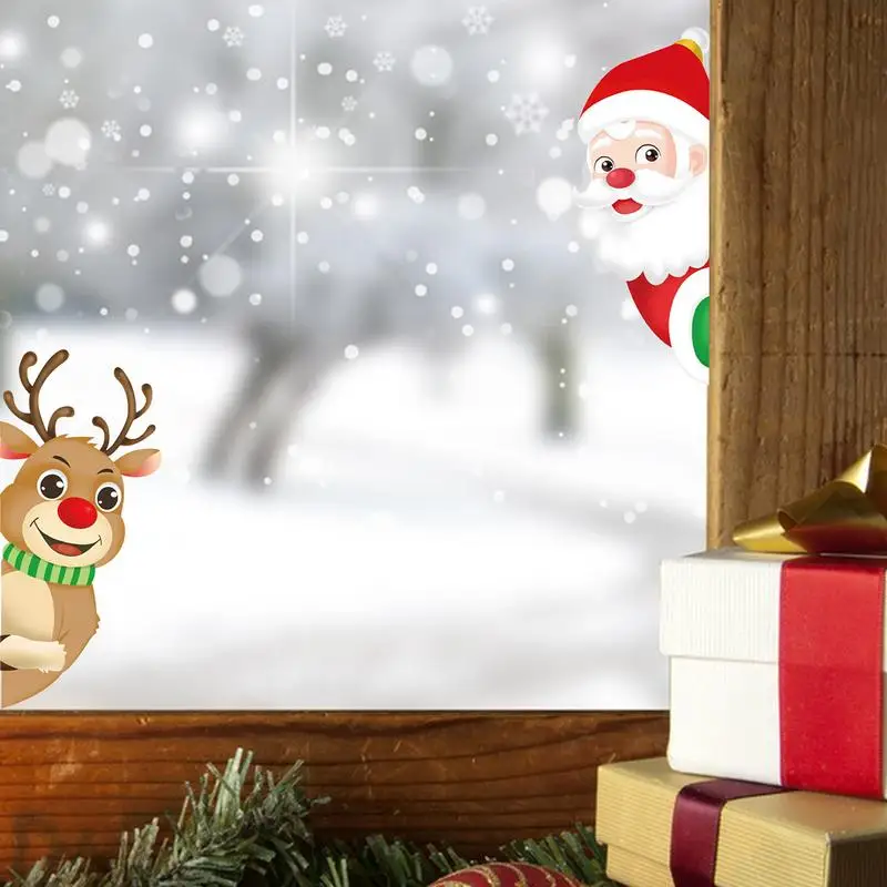 Vianočné Stenu Lepiť Roztomilé Vianoce Elk Okno Odtlačkový Steny Výzdoba Pre Kuchyňa, Obývacia Izba, Spálňa Auto Úrady Windows Vitríny