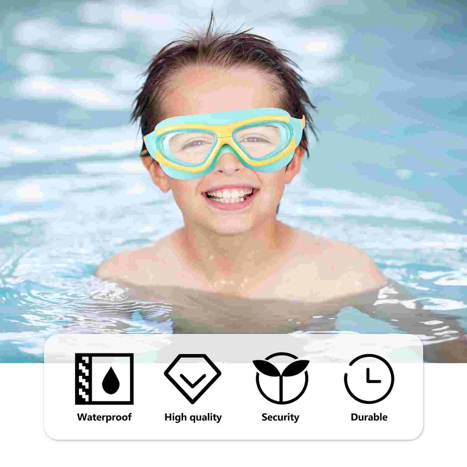 1Pc Plávať Okuliarov Plávanie Okuliare, Anti Fog Okuliarov s zátkové chrániče sluchu pre Deti