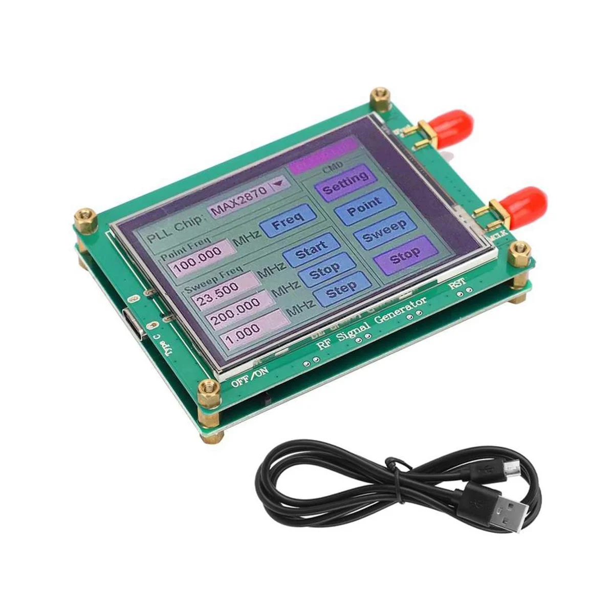 MAX2870 23.5 MHz-6000MHz RF Zdroj Signálu Generátor Modul Vysokú Stabilitu, Nízku Hlučnosť LCD Displej Signál Snímača Merača