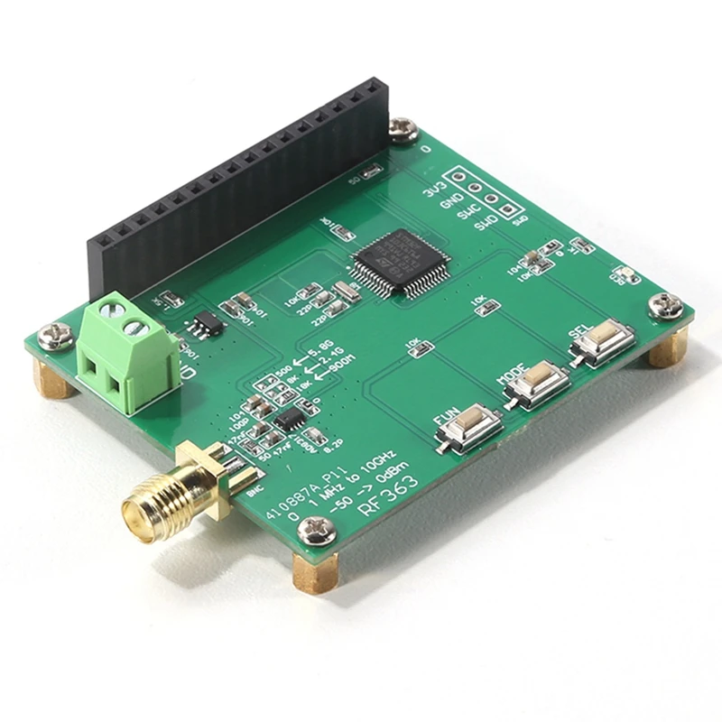 Inteligentný Digitálny RF Power Meter 1Mhz Na 10Ghz -50 Až 0Dbm RF Signálu Meracieho Nástroja Modul Nastaviť Útlm Hodnota Odolné Zelená