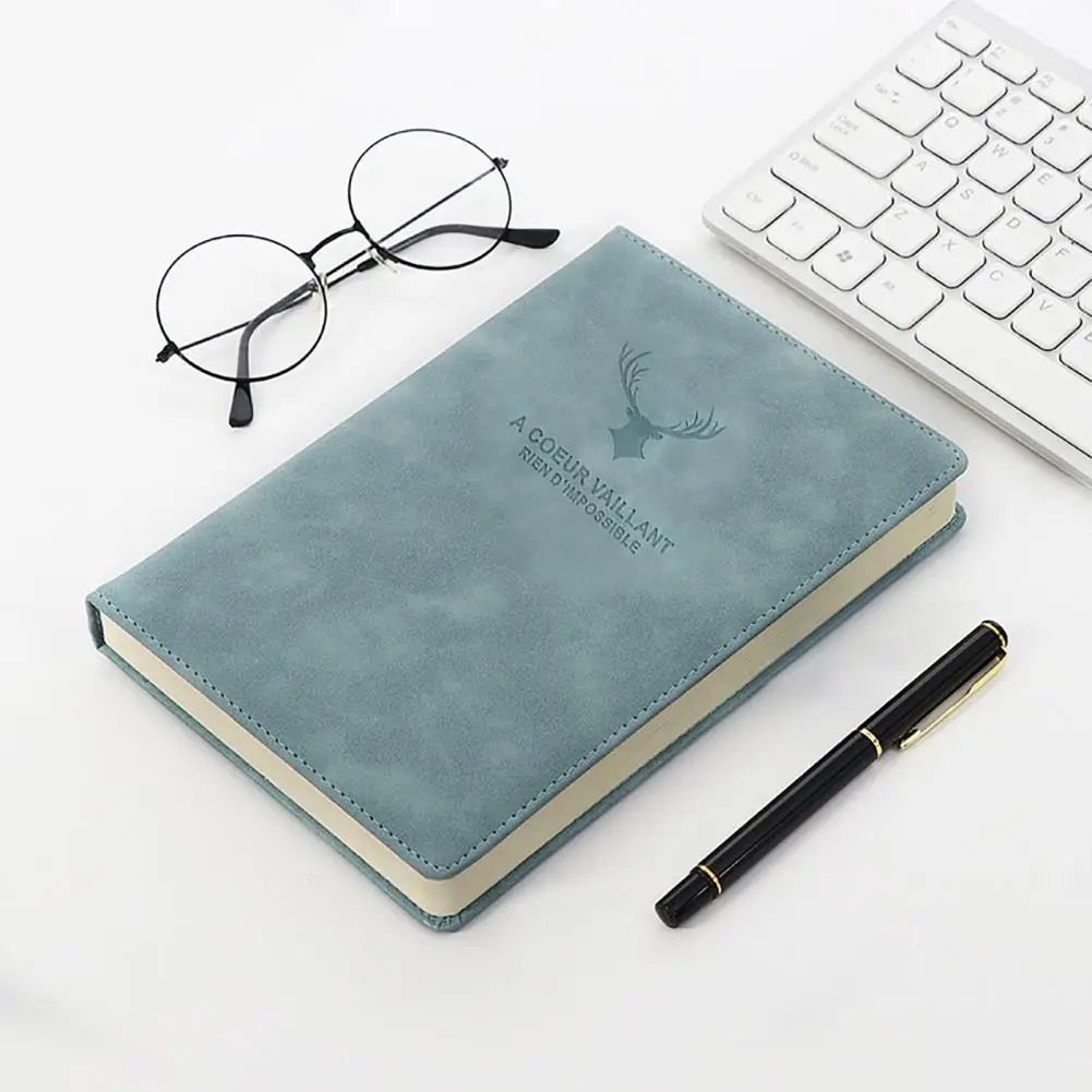 Elegantný Notebook s 280 Strán Pribrala Faux Kožené Kryt Elegantné Písanie Skúsenosti Office Pracovisku Notebook