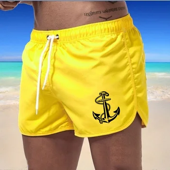 Pantalones cortos de secado rápido para hombre, bañador de marca de moda, ropa de playa, 9 colores