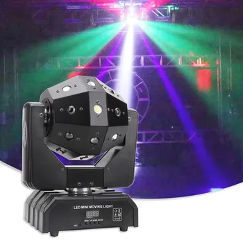 Nové LED 16x3w RGBW + RG Laser + 4x15w Strobo 3in1 Účinnosť Strany Dovolenku Disco Dj Lúč Projektora Gobo Pohyblivé Hlavy Fáze Osvetlenie