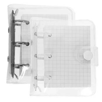 2 Sady Mini Binder Loose-leaf poznámkový blok Elegantné Loose Leaf Notebook Hladké Písanie poznámkový blok
