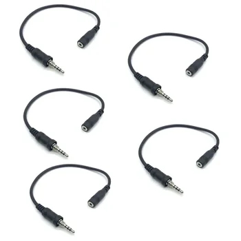 5 ks 3,5 mm Samica Konektor Konektor Audio Kábel na Prenos údajov pre YAESU Vertex VX-7R VX-6R VX-177 VX-170 Twoo Spôsobom Rádio Slúchadlá Slúchadlá