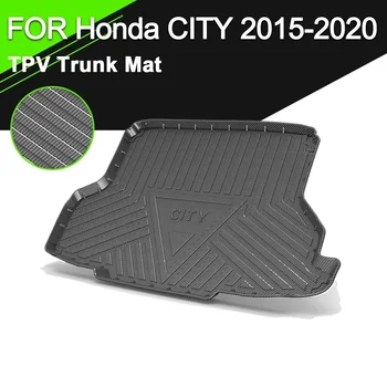 Pre Honda CITY 2015-2020 Auto Vzadu Kryt batožinového priestoru Mat TPV Nepremokavé protišmykovým Gumovým Cargo Uhlíkových Vlákien Typu Liner Príslušenstvo