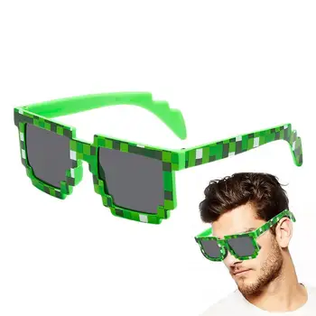 Meme Okuliare UV Chránené 8-Bitové Pixel Hráč slnečné Okuliare Pixelated Okuliare Baník Party Láskavosti Foto Rekvizity Okuliare Okuliare Pre