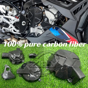 100% 3 K karbonových Vlákien Motocykle Kryt Motora Kapotáže Ochrany Kapotáže Držiak Pre BMW S1000RR M1000RR 2019-2023