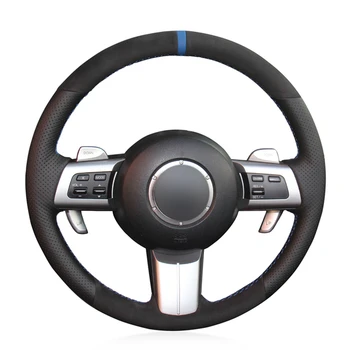 Čierny Semišový Modrú Značku Auta Volant, Kryt na Mazda MX-5 Miata na roky 2009-2013 RX-8 na roky 2009-2013 CX-7 na roky 2007-2009