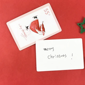 5.2*8cm 54pcs Mini Card Veselé Vianoce pečiatka dizajn karty, Šťastie, Lásku valentine Vianočný Večierok kartou strany pozvanie