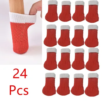 2023 Vianoce Nový Domov textilných dekorácií Poschodí Chrániče Prekladané Mini Elf Premiešajte a Zápas Popruh Tabuľka Nohy Kryt Dekorácie