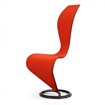 Prispôsobený Nordic Moderný Minimalistický Dizajnér Tvorivé Laminát S-tvarované Stoličky Model Miestnosti Predaj Úrad Operadlo Stoličky Voľný čas