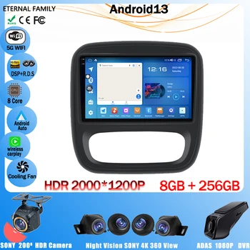 Android 13 Car Audio Inteligentný Na Renault Traffic 3 2014 - 2021 Opel Vivaro B 2014 - 2018 Multimediálne Video Prehrávač, Navigácia