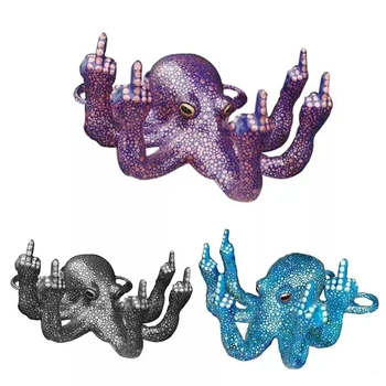 Stredný Prst Octopus Socha Živice Záhrada Octopus Ozdoby Plochy Dekor Tvorivé Angry Octopuses Plastika pre Vnútorné Vonkajšie