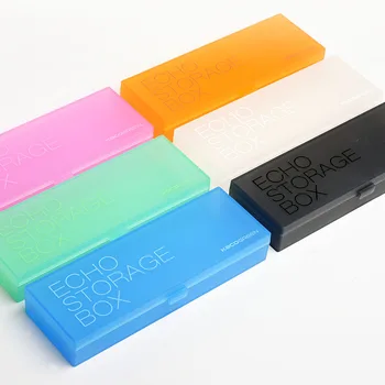 KACOGREEN ECHO Úložný Box Plastový Candy Farby Matné Pero Prípade Multi-Function Papiernictvo Úložný Box Deti Študentské Pero Box