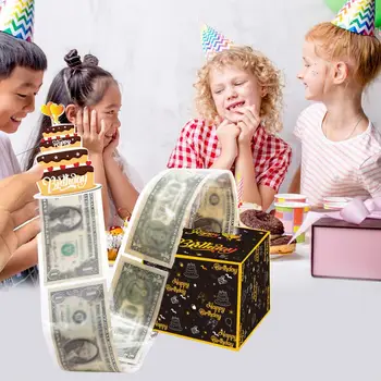 Narodeniny Peniaze Kontajner Prekvapenie Darček Dekorácie Dodávky Happy Birthday Peniaze Box Set s Bag Zábavné Vytiahnuť Typ Narodeniny