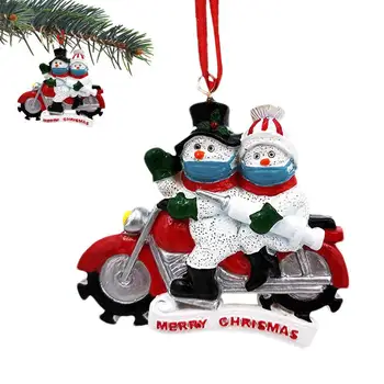 Vianočný Strom Decor Motocykel Snehuliak Strom Ornament Prenosné Vianočný Stromček Zavesiť Ozdoba Na Auto Dekorácie