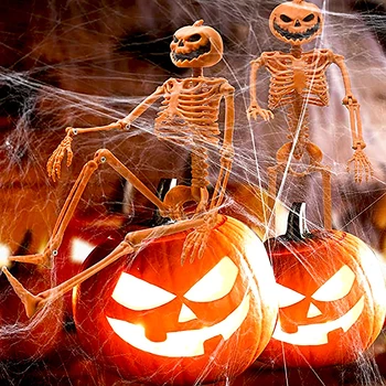 Halloween Tekvica Kostra Dekorácie S Posable Kĺby Kostry Halloween Party Dekorácie