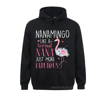 Flamingo Nanamingo Ako Normálny Nana Darčeky Vtipné Babička Bežné Hoodies Pre Dospelých Mužov, Mikiny Vytlačené Módne Oblečenie