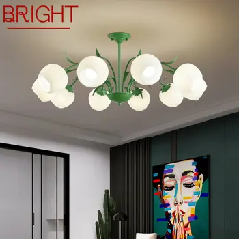 JASNÉ Zelené Luster Svetlo LED Tvorivé Jednoduché Svieži Dizajn Skla Prívesok Visí Lampa pre Domáce Obývacia Izba, Spálňa