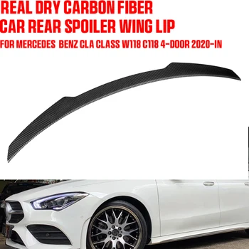 Skutočné Suché Uhlíkových Vlákien Auto Zadný Spojler Krídlo Pery Rozšírenie Pre Mercedes Benz CLA Triedy W118 C118 4-dverový Sedan 2020-V