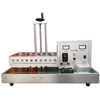 Desktop elektromagnetickej indukcie prášok tesnenie stroj používa sklo, plastové fľaše, hliníkové fólie kontinuálne indukčné tesnenia