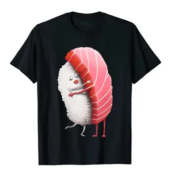 Dámske Tuniaka Sushi Objať Zábavné Maguro Objímanie Japonský Romantický T-Shirt Bavlna pánske Top T-Shirts Letné Topy T Shirt Zábavné Pohode