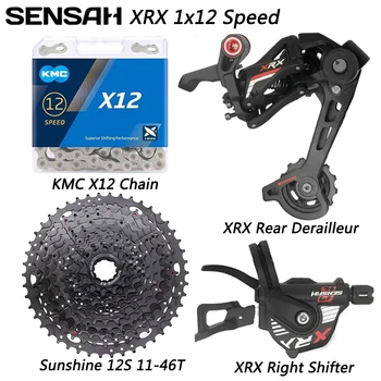 SENSAH XRX 1x12 Rýchlosť Bicykla Sada Shifter Prehadzovačka KMC X12 Reťazca 11-46T/50T/52T Čierna Kazeta pre MTB Bike Časti
