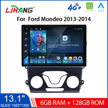 LJHANG Android 13 Auto Multimediálny Prehrávač Pre Ford Mondeo 2012 2013 2014, Auto Rádio Stereo DSP Audio 13.1 Palcov GPS Navigácie